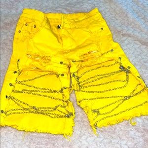 Womens chain cut fashion shorts